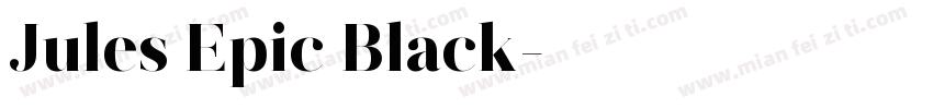 Jules Epic Black字体转换